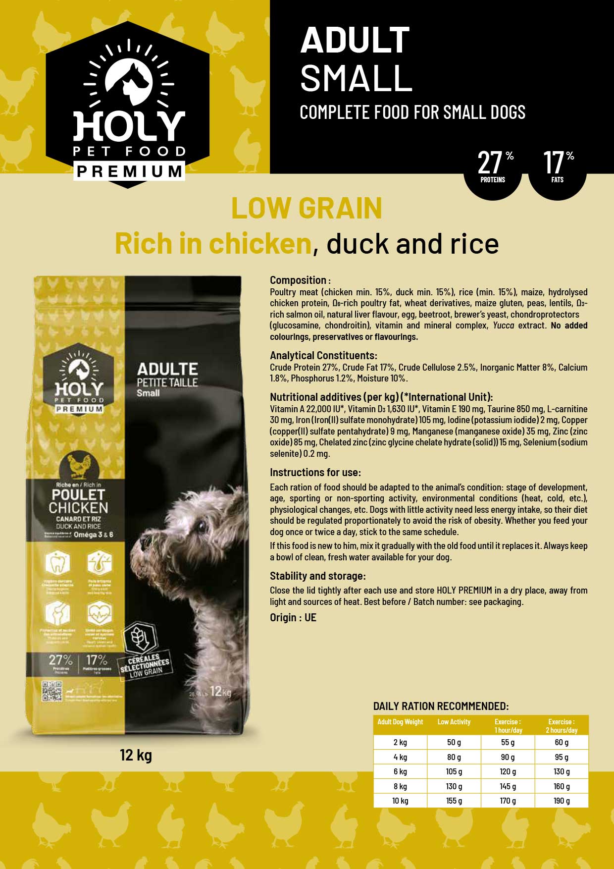 HOLY PREMIUM SMALL DOG 27/17 in 12kg - Image 3